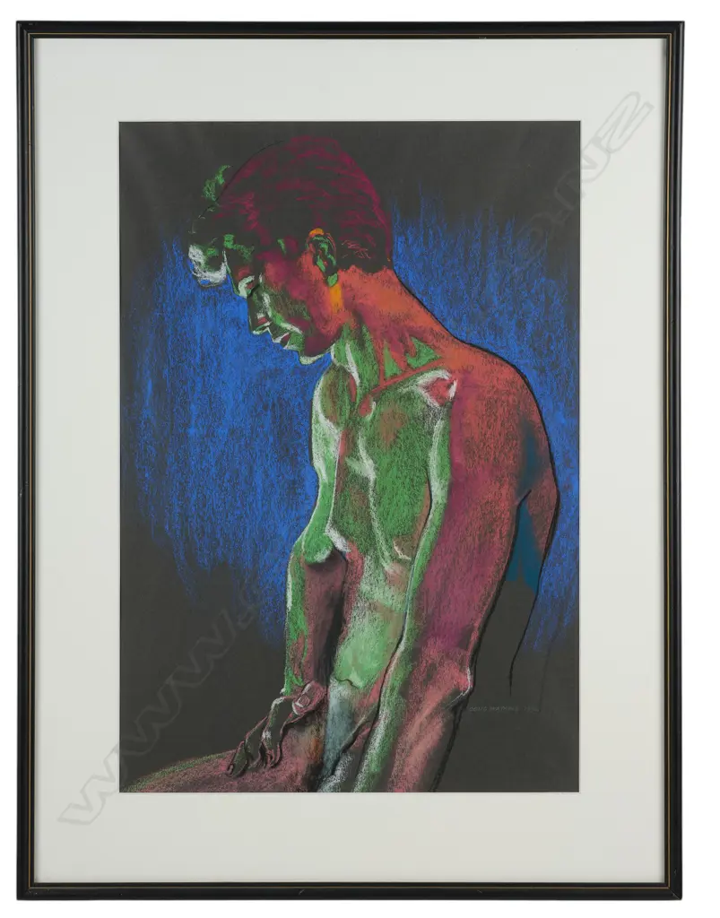 Douglas James Watkins (1925-2012) 'Male nude', 1992 Image 1++